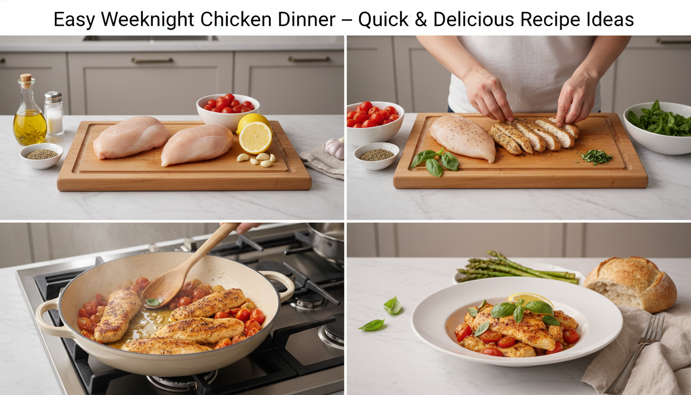 easy weeknight chicken dinner step by step cooking process