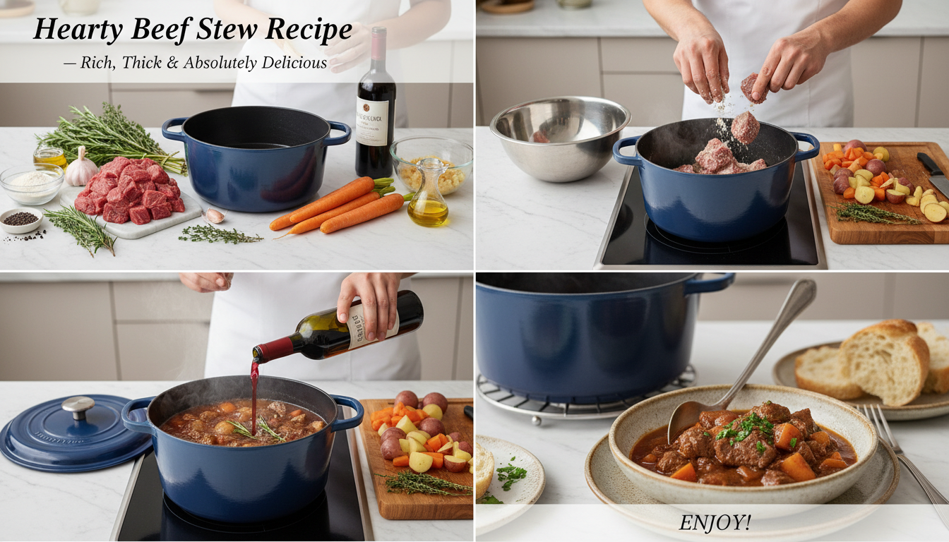 beef stew recipe step by step cooking process