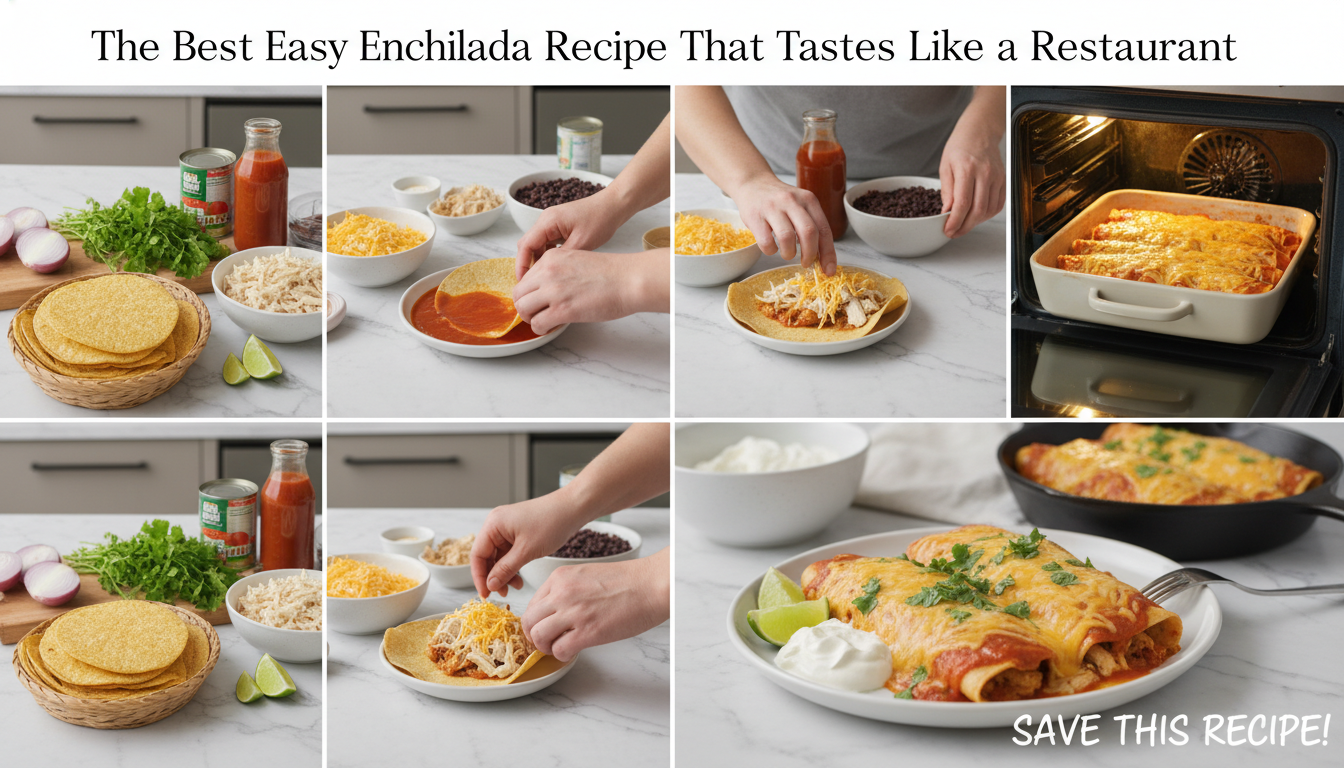 enchilada recipe easy step by step cooking process