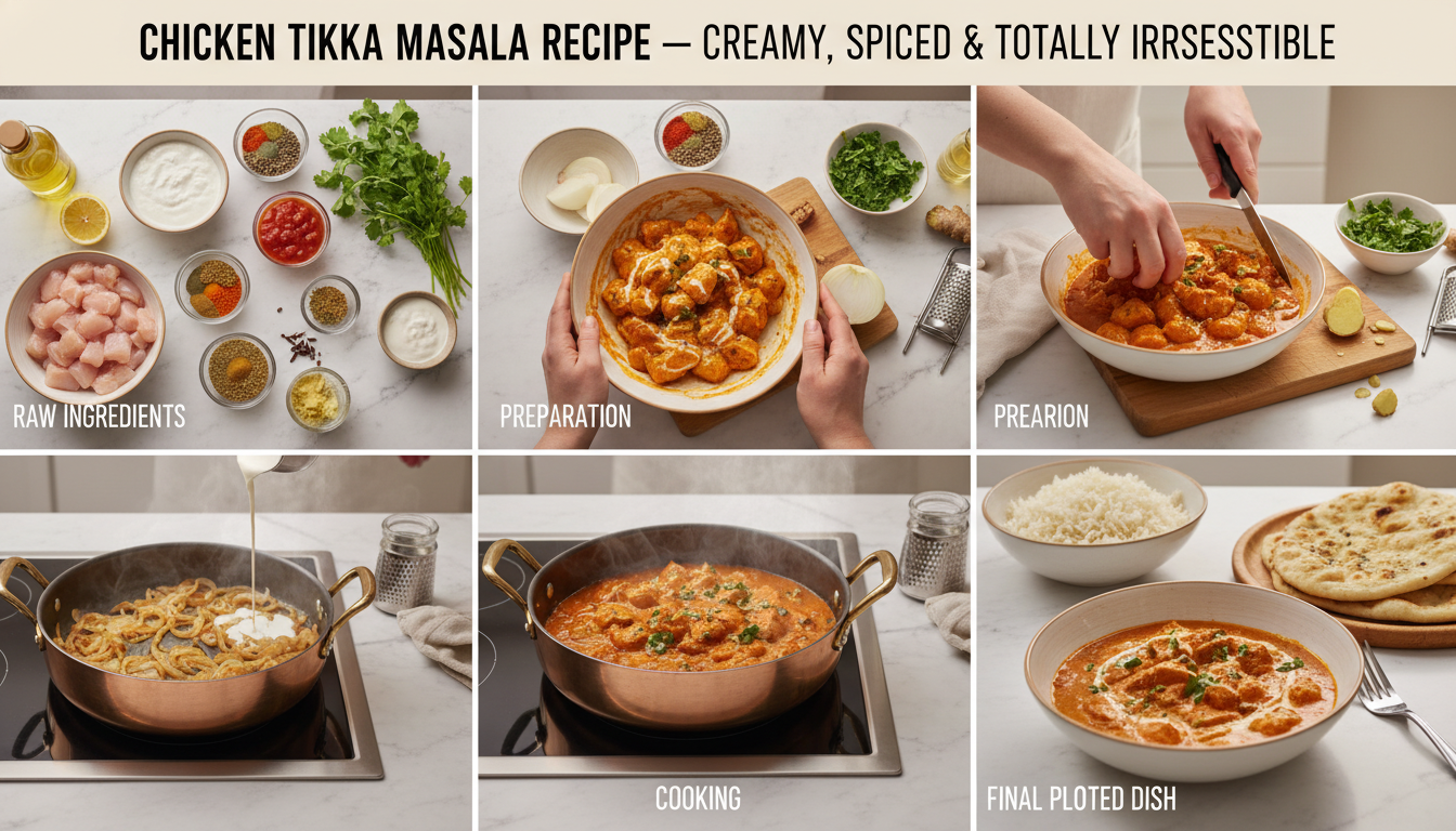 chicken tikka masala recipe step by step cooking process