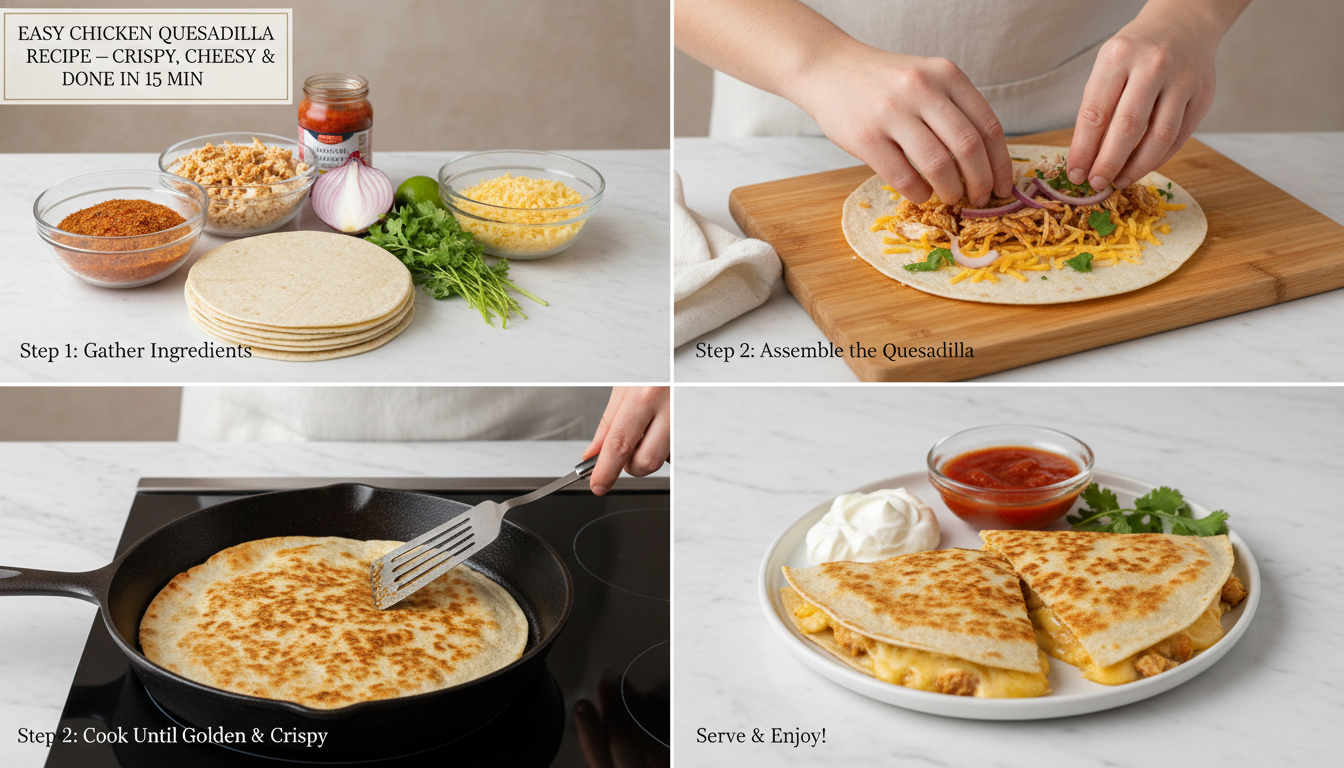 chicken quesadilla recipe step by step cooking process