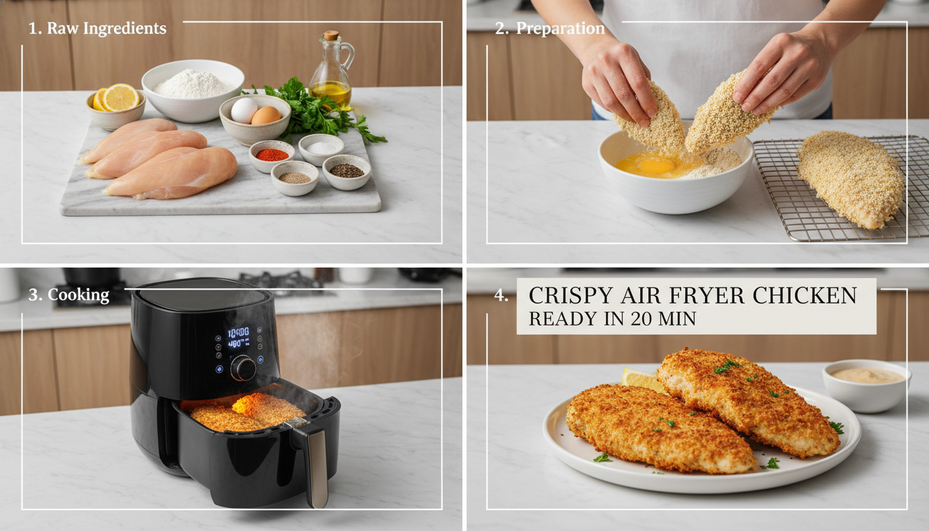 air fryer chicken recipes step by step cooking process