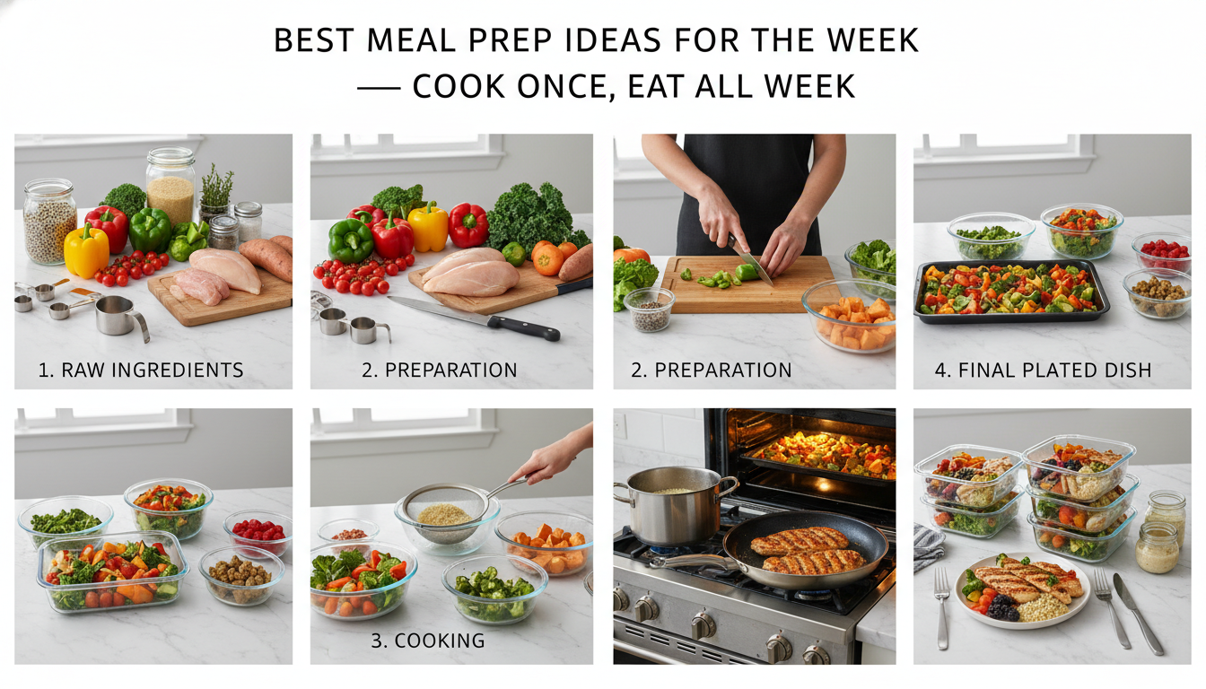 meal prep ideas for the week step by step cooking process